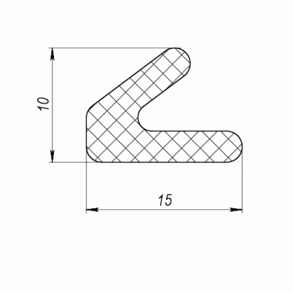 Уплотнитель Fuaro (Фуаро) самоклеящийся ADH/PPU-15x10mm, (ППУ 15х10 мм) BLACK черный 500m 
