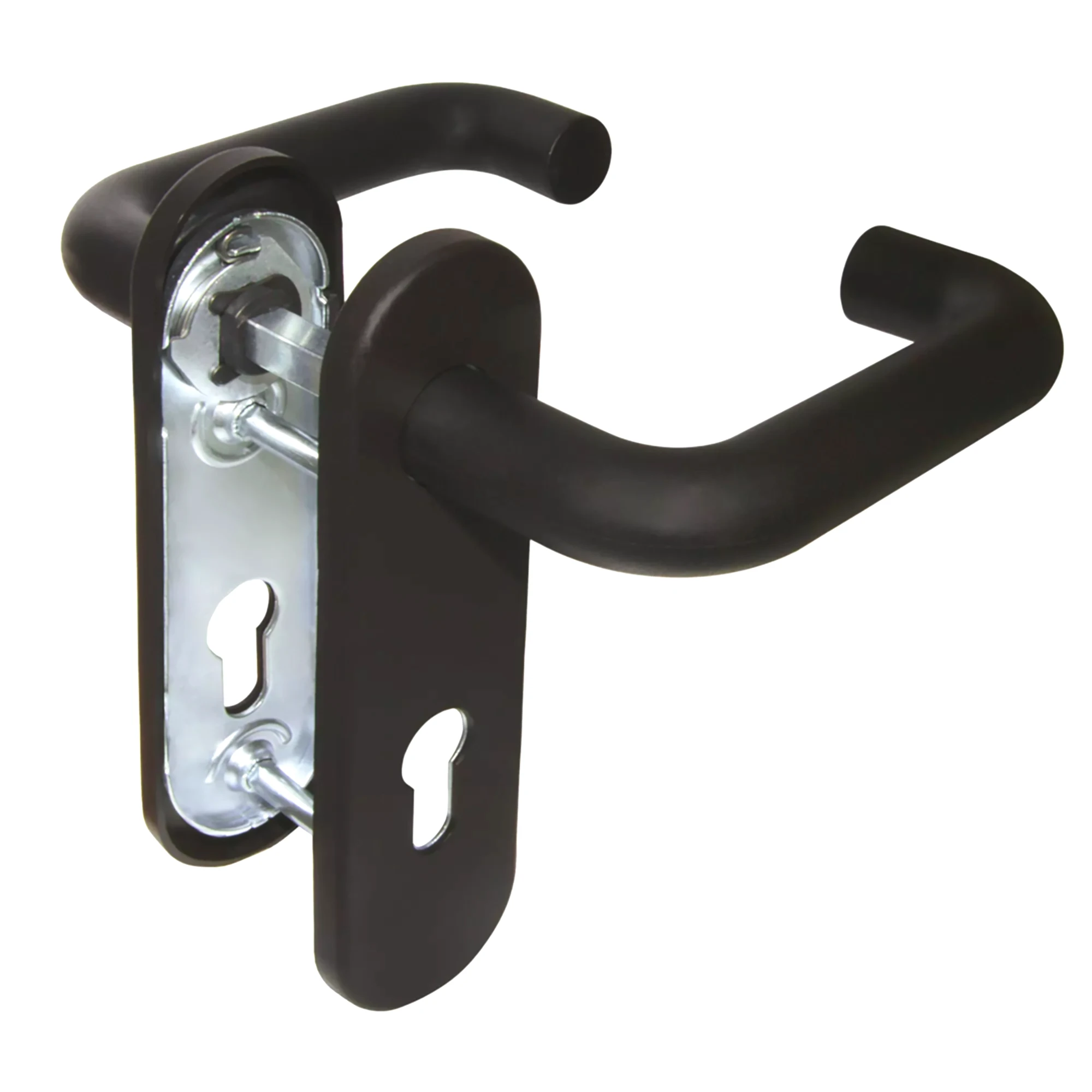 Ручка Fuaro (Фуаро) дверная FP.DH172.0433 NE (DH-0433 NE) (9x130) с пружиной BL-24 черный 