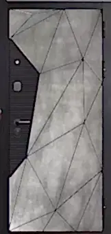 Геометрия Сатин черный, Бетон лофт грей / Бетон Снежный Геометрия Сатин черный, Бетон лофт грей / Бетон Снежный