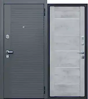 Бостон Бетон графит / Бетон Снежный, царга, белые стекла Бостон Бетон графит / Бетон Снежный, царга, белые стекла