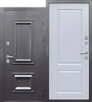 Термо 3D Багет букле антрацит/Белый